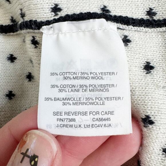 J. Crew 365 Sophie Open-front Polka dot Sweater Blazer in Navy/Ivory - Picture 12 of 16